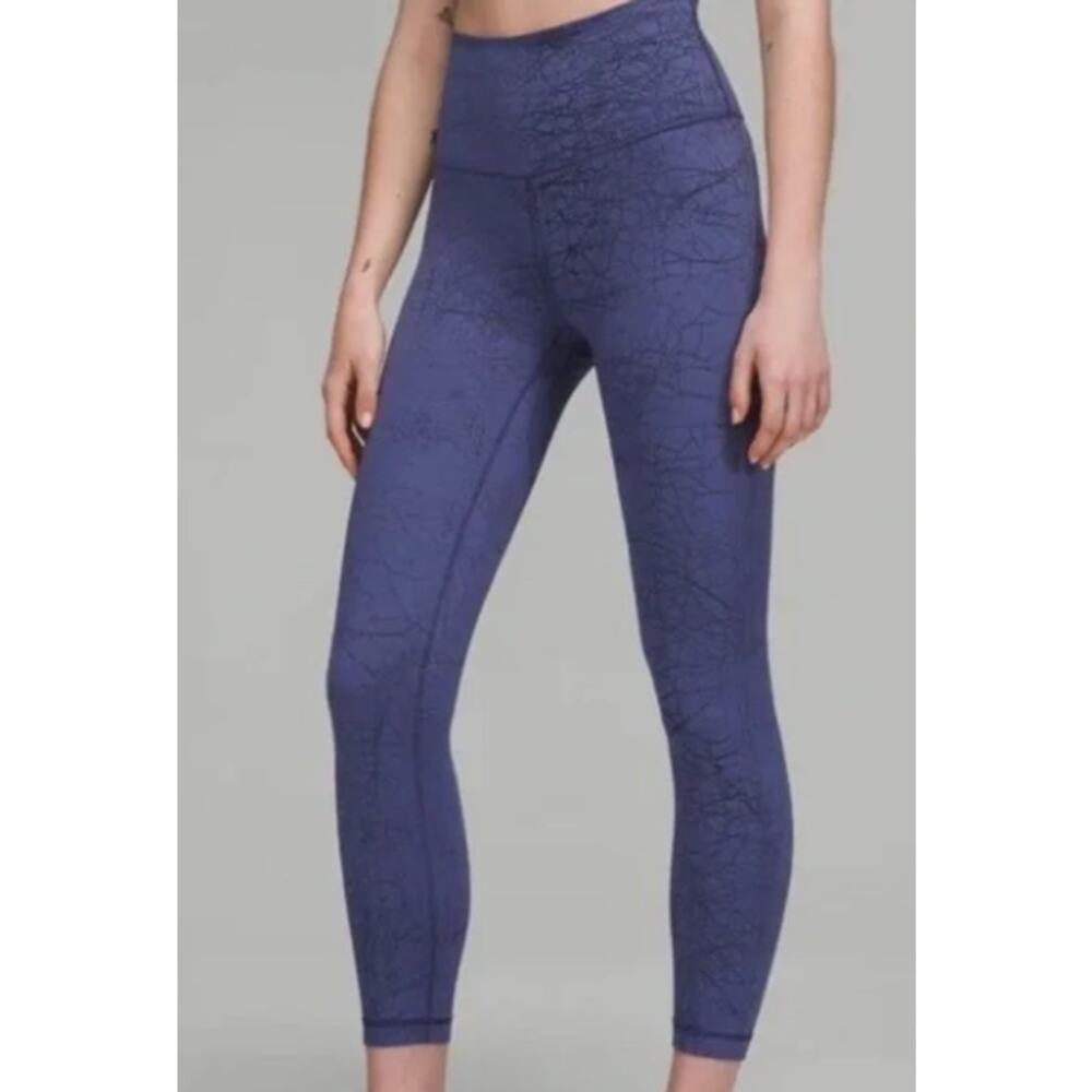Lululemon Wunder Train High Rise Legging Blue Thread Dye 4